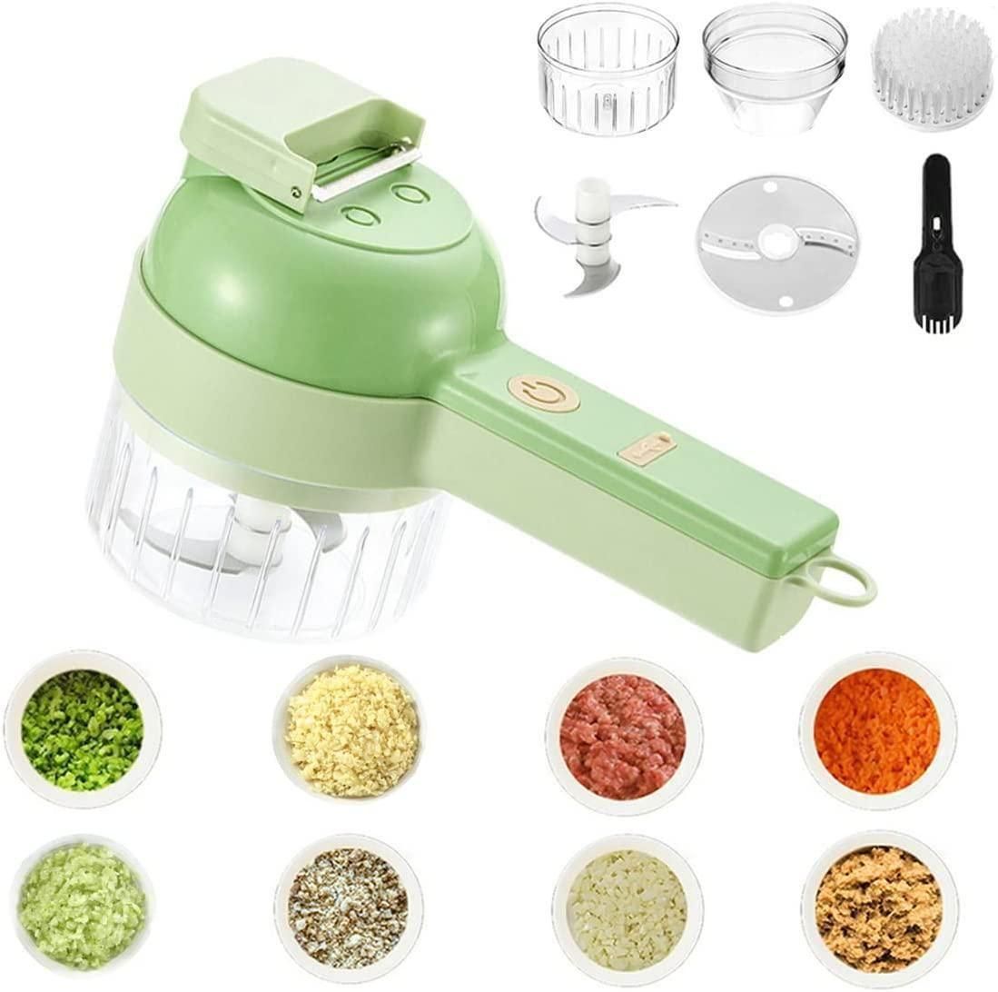 4 IN 1 PORTABLE ELECTRIC VEGETABLE CUTTER SET
