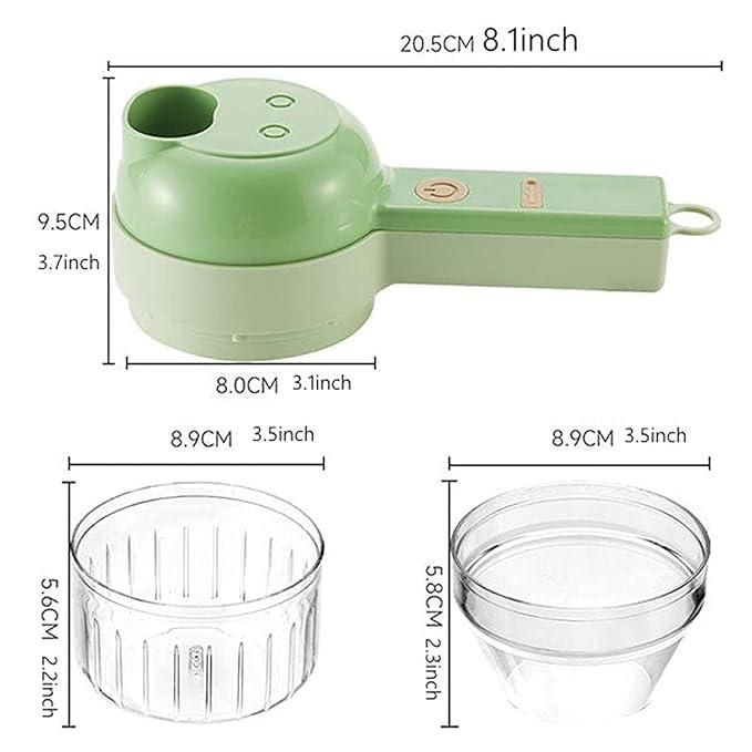4 IN 1 PORTABLE ELECTRIC VEGETABLE CUTTER SET