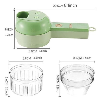 4 IN 1 PORTABLE ELECTRIC VEGETABLE CUTTER SET