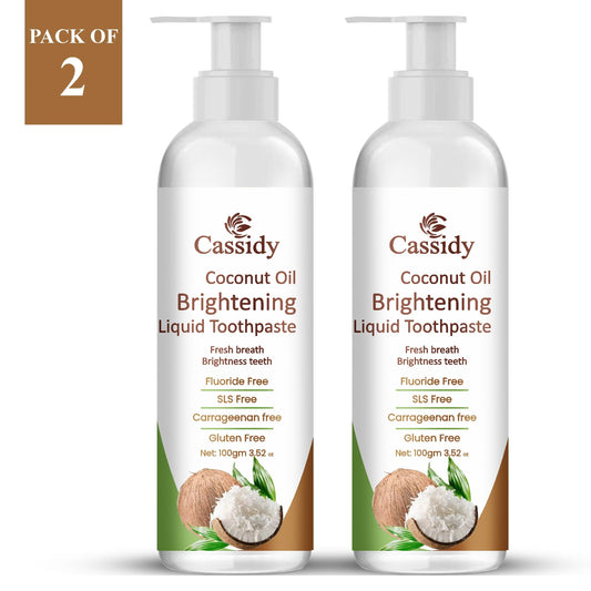 COCONUT OIL BRIGHTENING TOOTHPASTE | 200GM | Pack of 2