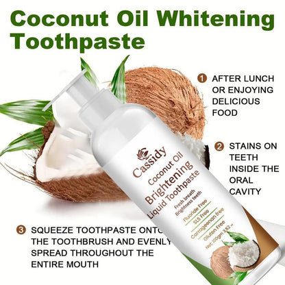 COCONUT OIL BRIGHTENING TOOTHPASTE | 200GM | Pack of 2