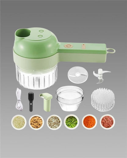 4 IN 1 PORTABLE ELECTRIC VEGETABLE CUTTER SET
