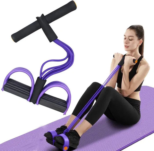 4-Tube Yoga Pedal Pull Reducer Resistance Band
